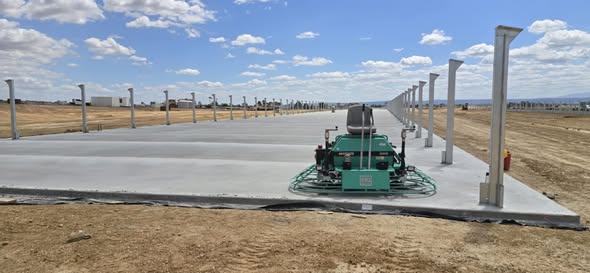 Bunker floor concrete pour and finish for Bowers and Son Ltd